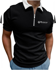 OA CASUAL- Short Sleeve Zip Polo Shirt