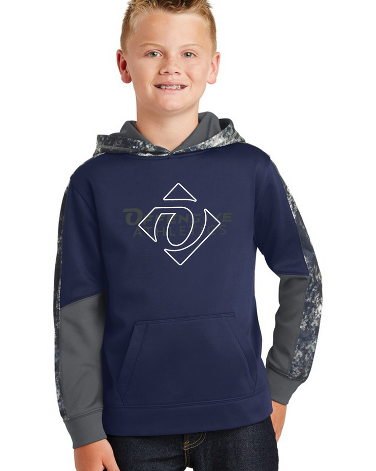 OA KIDS SPORT - Youth Sport-Wick ® Mineral Freeze Fleece Colorblock Hooded Pullover