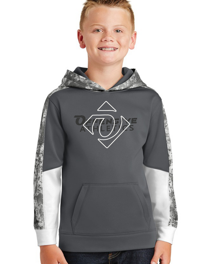 OA KIDS SPORT - Youth Sport-Wick ® Mineral Freeze Fleece Colorblock Hooded Pullover